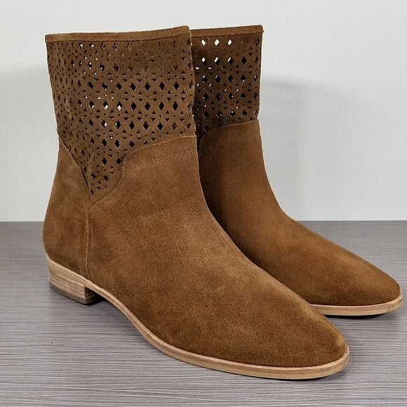 MICHAEL Michael Kors 'Sunny' Bootie, Caramel Suede, Womens Size 6 - Picture 1 of 9